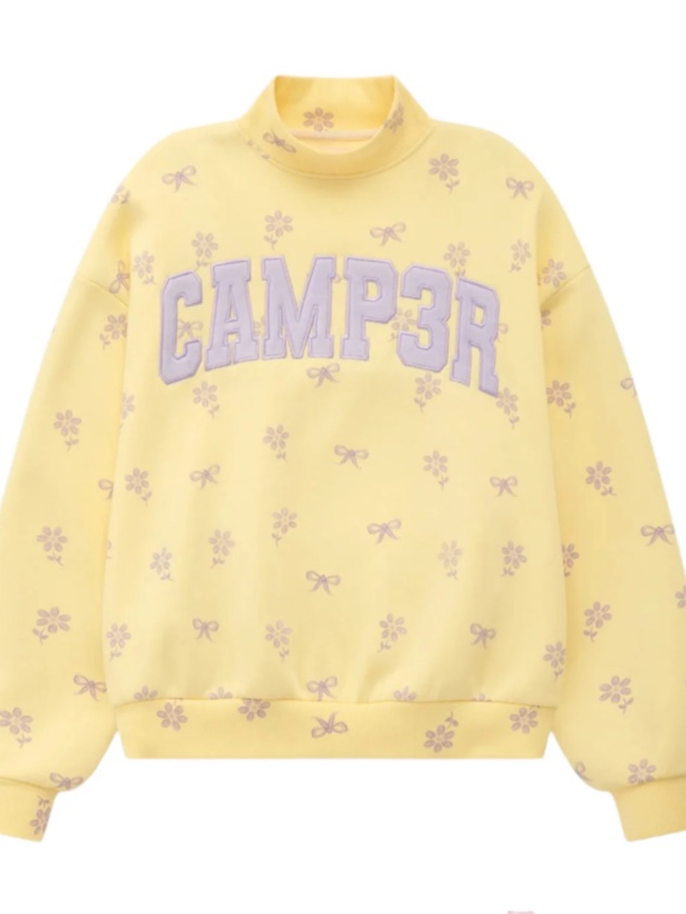 Happy CAMP3R Mockneck Sweatshirt in Yellow